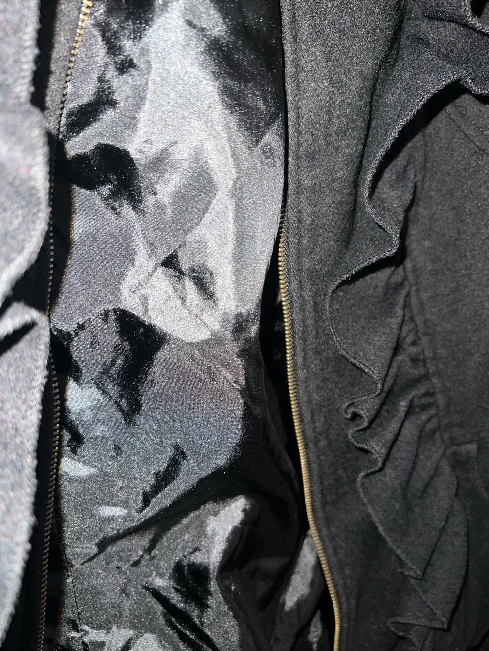 grass collection Black Ruffle Zip-Front Jacket - Picture 8 of 10